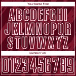 Maglia da calcio personalizzata Crimson White Geometric Shapes Sublimation