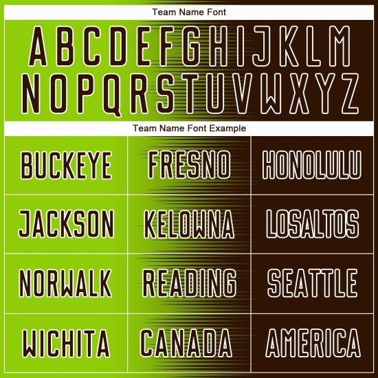 Maglia da calcio personalizzata con stampa a sublimazione, sfumatura verde neon marrone-bianco Maglia da calcio personalizzata con stampa a sublimazione, sfumatura verde neon marrone-bianco