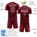 Maglia da calcio personalizzata Crimson White Geometric Shapes Sublimation